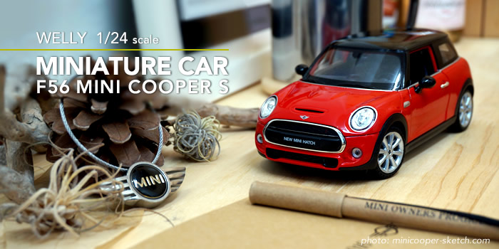 F56オーナーにお勧め！ WELLY製 ミニクーパーSのミニカー | MINI COOPER Sketch